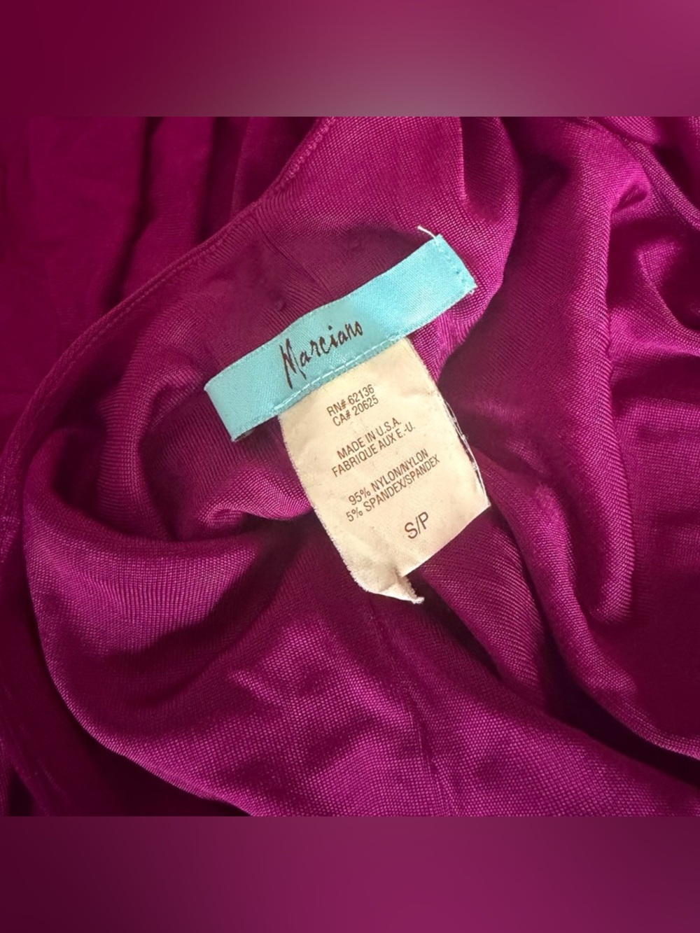 Y2K Vintage Marciano Open Tie Back Ruched Pleated Bodycon Fuchsia Mini Dress - Picture 8 of 9